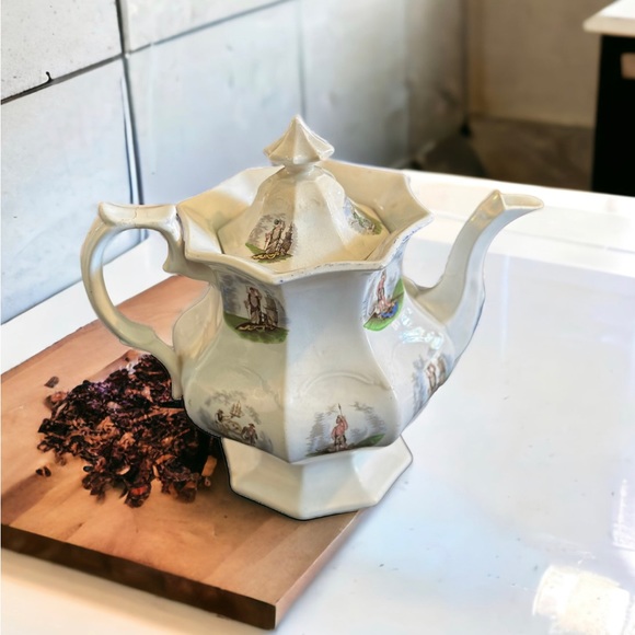 Historical Staffordshire Arms of States Ironstone Coffee/Tea Pot - Picture 8 of 14